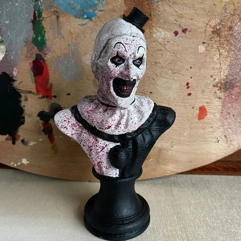 Terrifier Art The Clown Figure Horror Clown Indoor/Outdoor Garden Statue Halloween Decoration Halloween Resin Sculpture Home