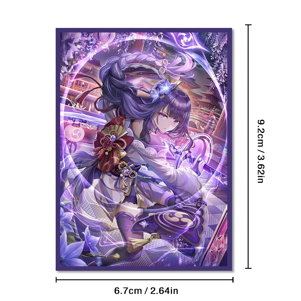 60 STKS 67×92mm Knipperende Thor Anime Kaarthoezen voor MTG/PKM Topladen Waterdichte Trading Card Protector Compatibel met PTCG