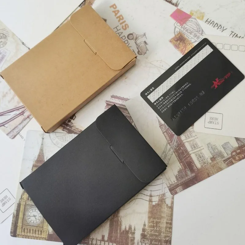 50pcs 71x105x15mm Envelope Bag Card Boxes Sugar Box Candy Earring Necklace High-grade 250g Paper Wedding Invitation Storage