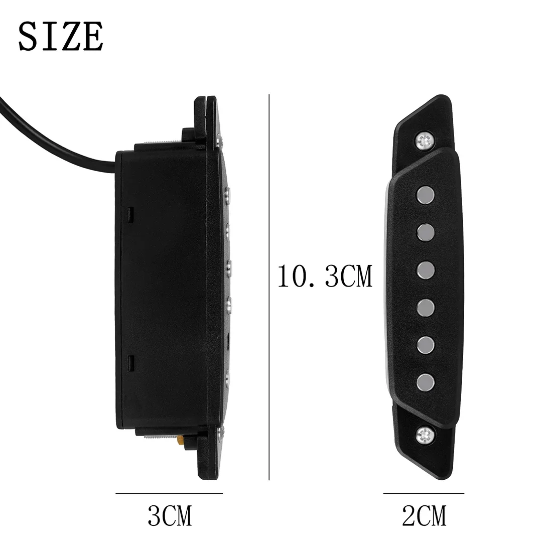 Guitar Sound Hole Pickup Connecting Wire Accessories with Screwdriver Magnetic Guitar Pickup for Classic Acoustic Guitar Parts