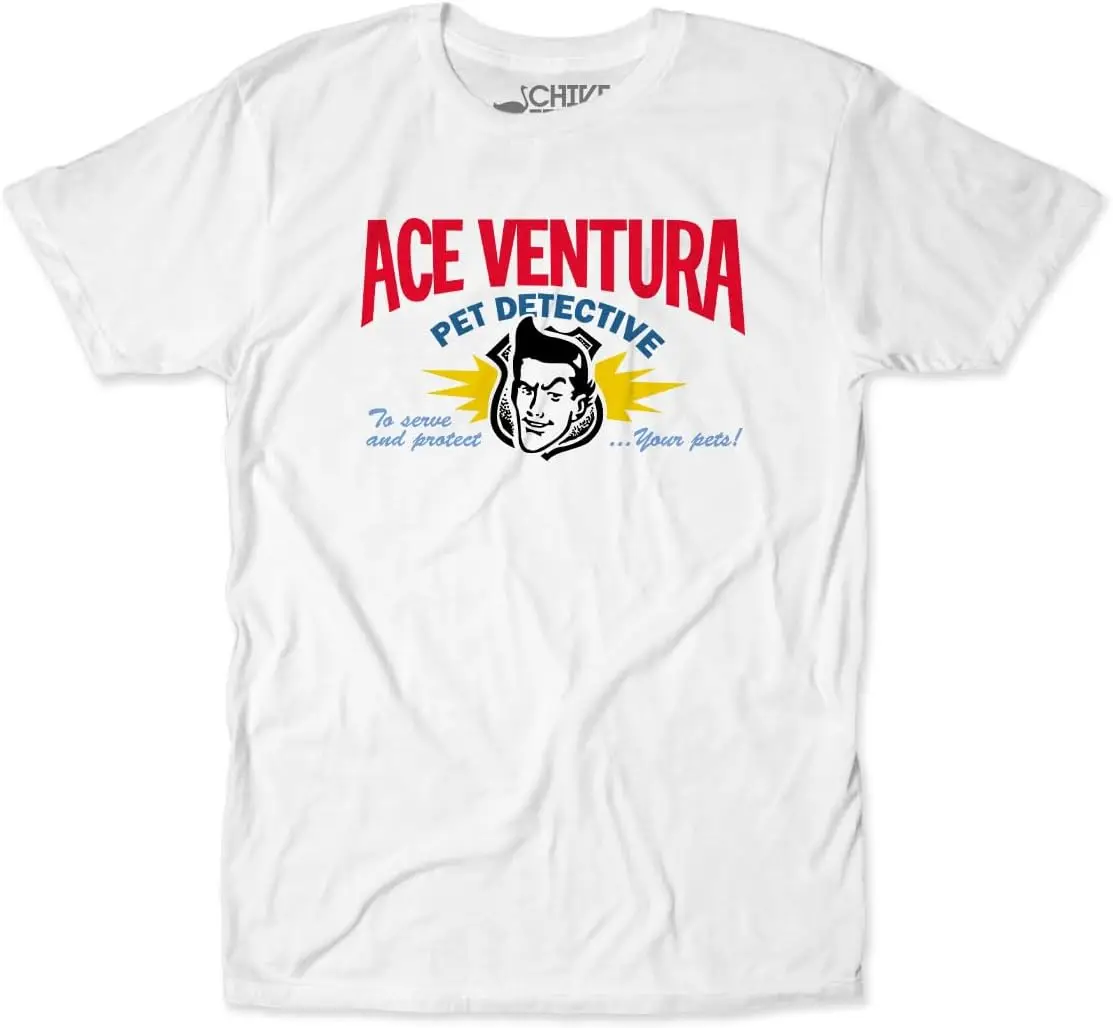 Ace Ventura Pet Detective T-Shirt – Funny 90S Movie Graphic Tee 100% Cotton Trendy Y2K Short-Sleeve Tee-Soft, Quick-Drying,