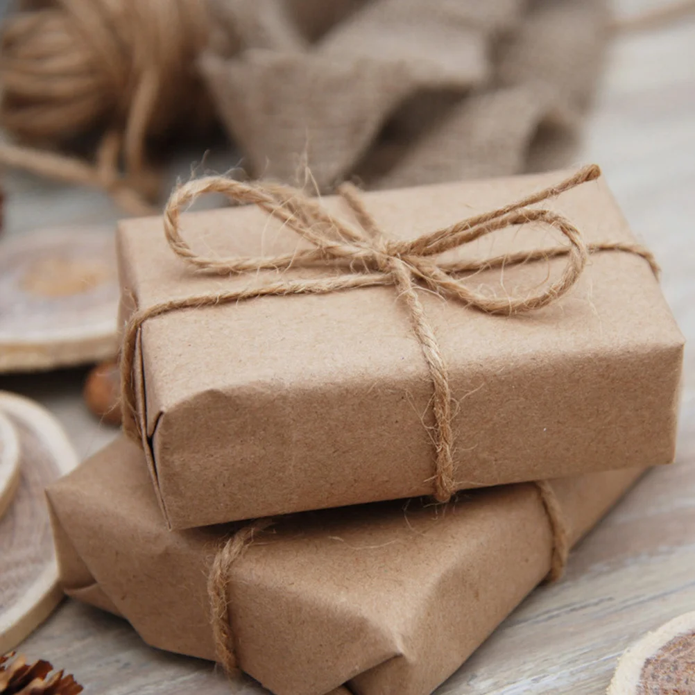 2pcs 2 Rolls Kraft Roll Gift Wrapping Paper Sheets Packaging For Birthday Present Craft Decor Flower Box Covering Paper