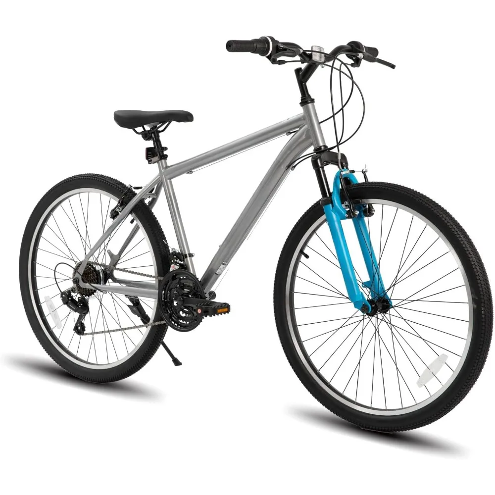 

Mountain Bike, 21 Speed Men's and Women's Mountain Bike, High-strength Steel Frame, V-brake, Adult Hard Tail Bike