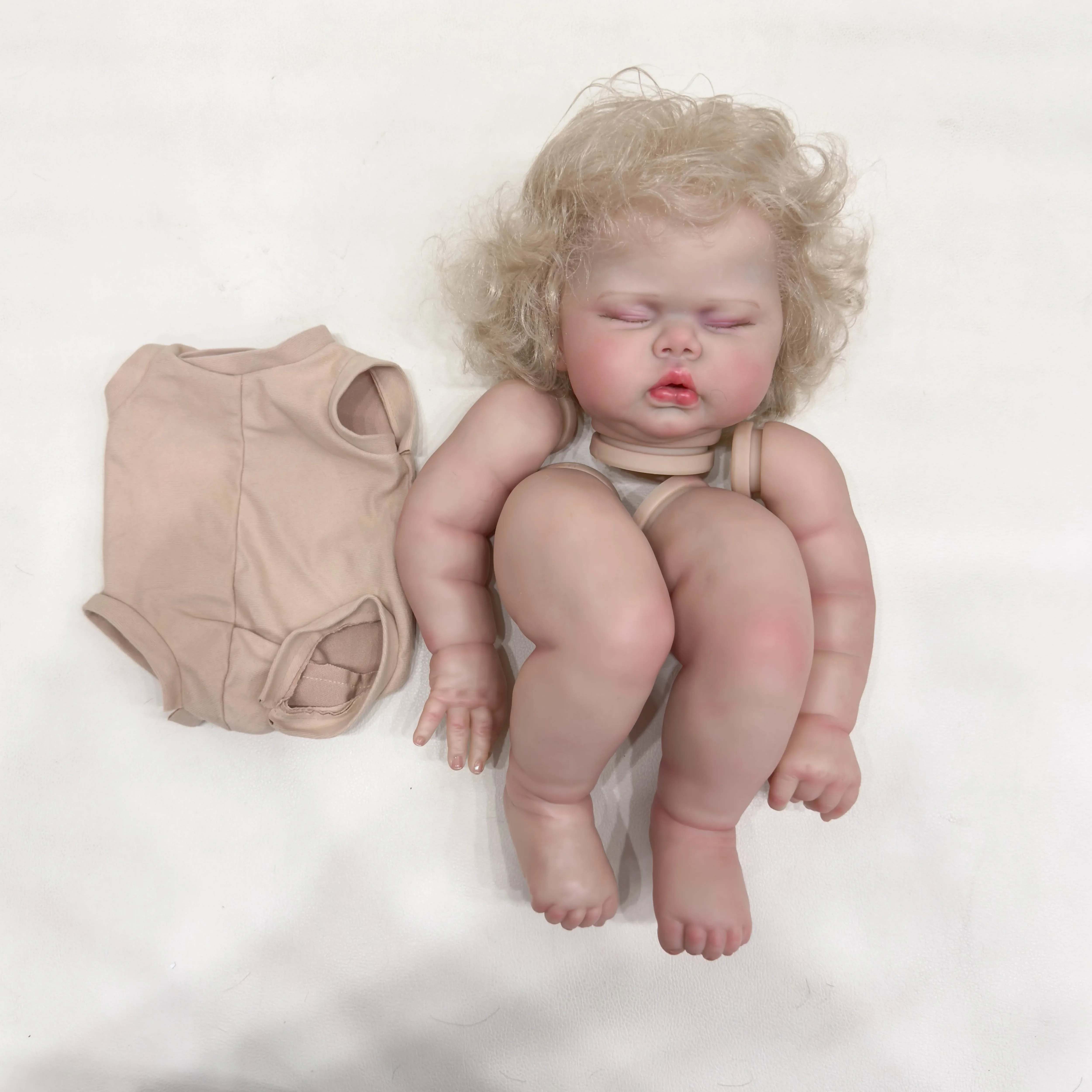 NPK 24inch pickle Lifelike Reborn Doll kit painted Doll kit Unfinished Doll parts with Hand Rooted Hair