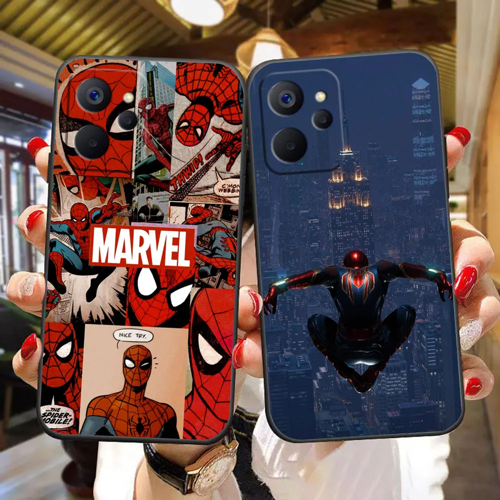 Marvel Spider Spiderman Benutzerdefinierte Foto Telefon Fall Für OPPO Realme 14 13 12 11 10 9I 8 8I 7 7I 6 5I 5S Pro Plus TPU Fall Funda