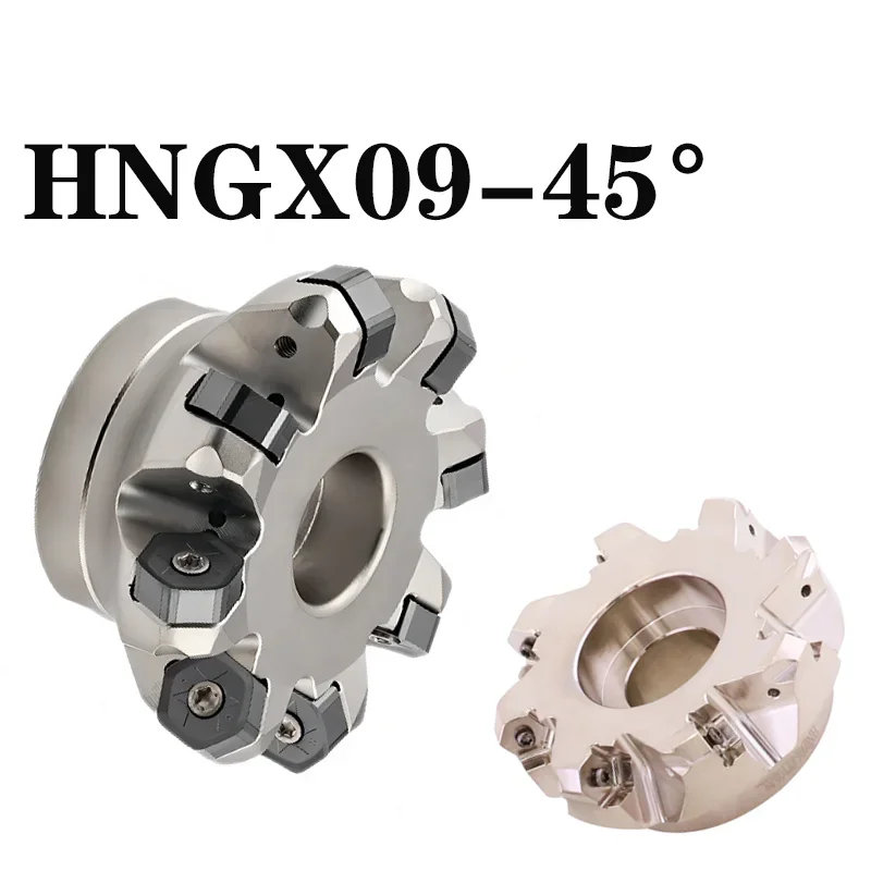 

HNGX09 Milling Cutter Head HNGX09R 45 Degree 63 80 100 125 Heavy-duty Cutting HNGX09 CNC Turning Tool Hard Alloy Insert