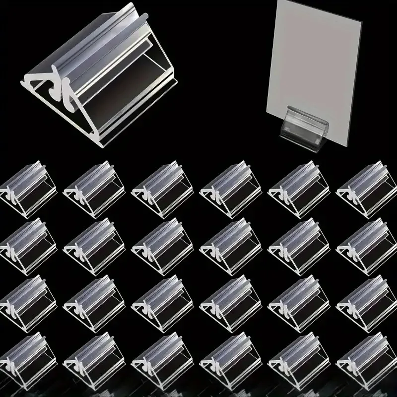 100pc Transparent Acrylic Card Display Stands, Made of High-Transparency Material for Clear Presentation for Home Desktop Photos