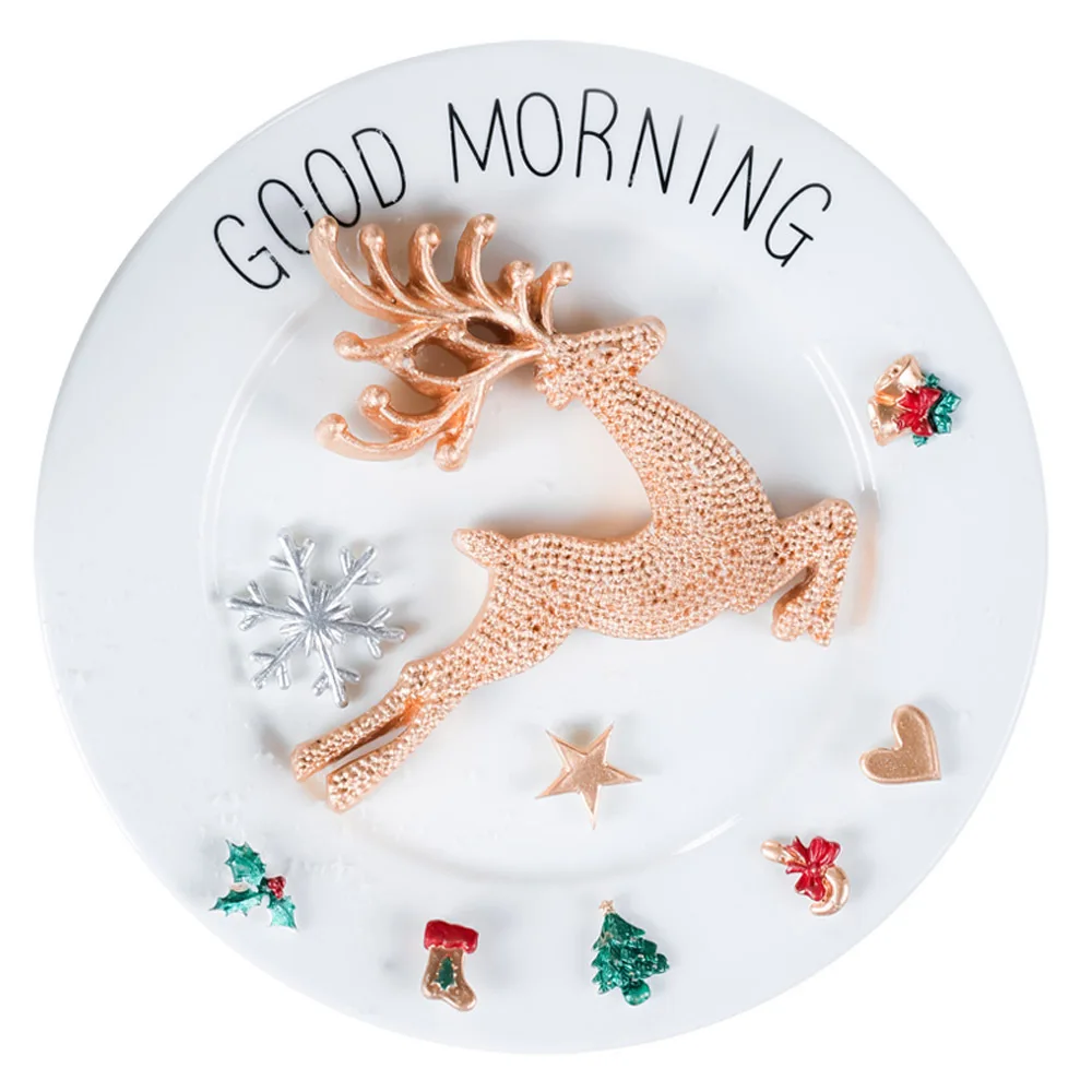 3D Christmas Reindeer Deer Silicone Mold DIY Chocolate Cake Decoration Mold Fondant Baking Tools Resin Mold For Kitchen Utensils