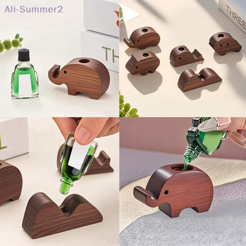 {MX} Cute Lion/Elephant/Whale Shape Wooden Diffuser Refreshing Air Aromatherapy Essential Oils Diffuser Long-lasting Fragrance