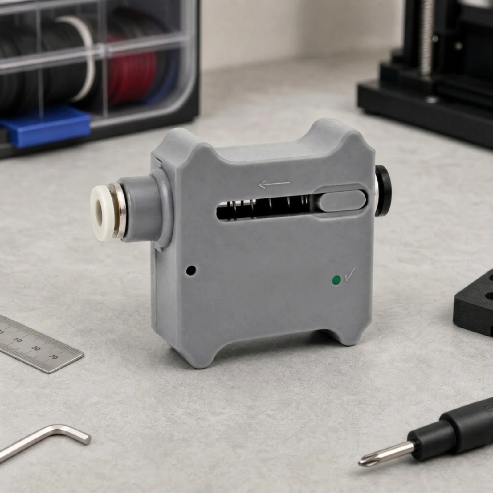 Filament Break Sensor with Automatic Cutter Power-No-Power 3D Printer Accessory