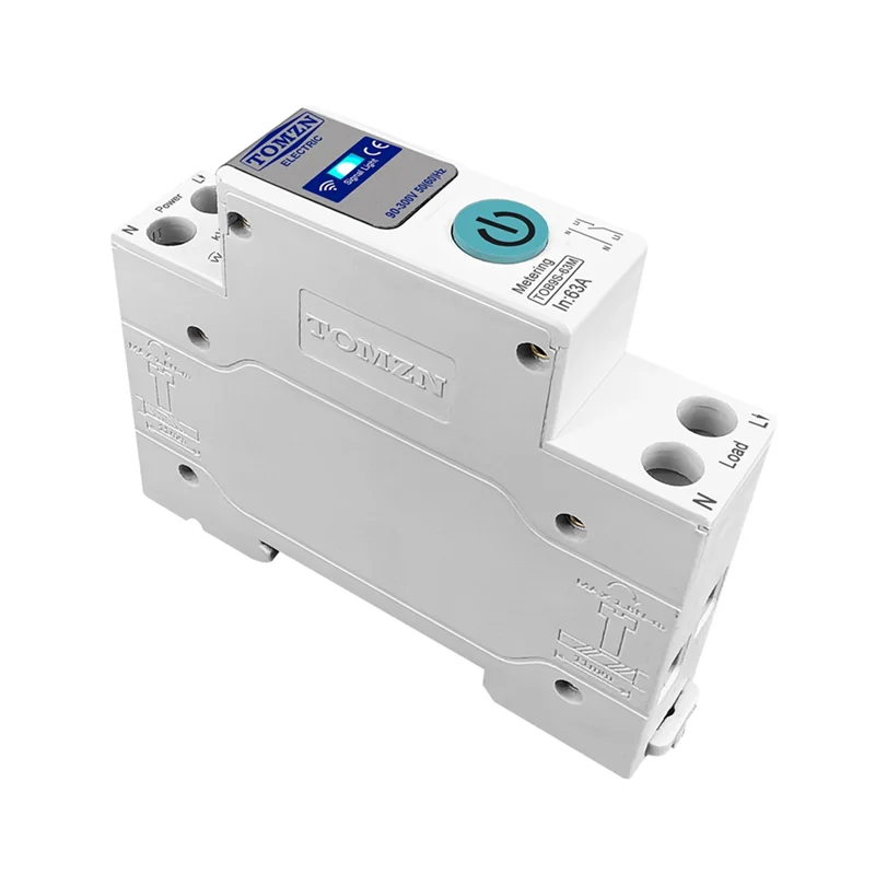 

TOMZN TOB9S-63M TUYA Smartlife 1P + N WIFI умный переключатель счетчик энергии кВтч измерительный мониторинг автоматический выключатель таймер реле MCB