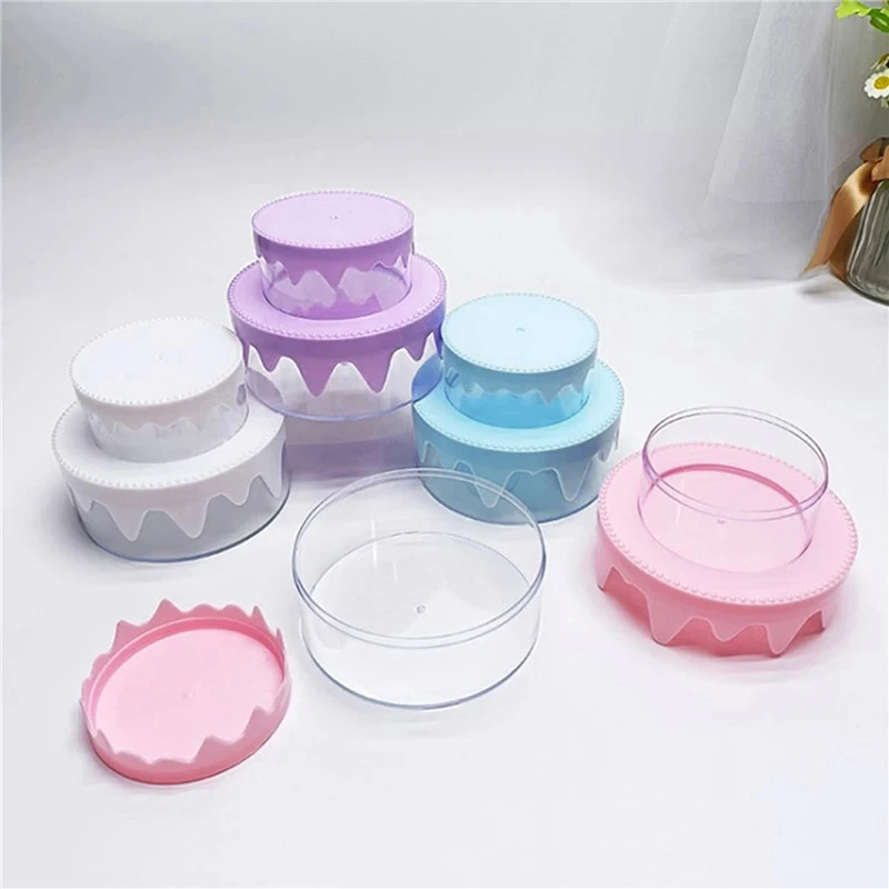 Jewelry Container Transparent Double Layers Dreamy Sweet Cream Cake Shape Storage Box Handmade DIY Storage Boxes