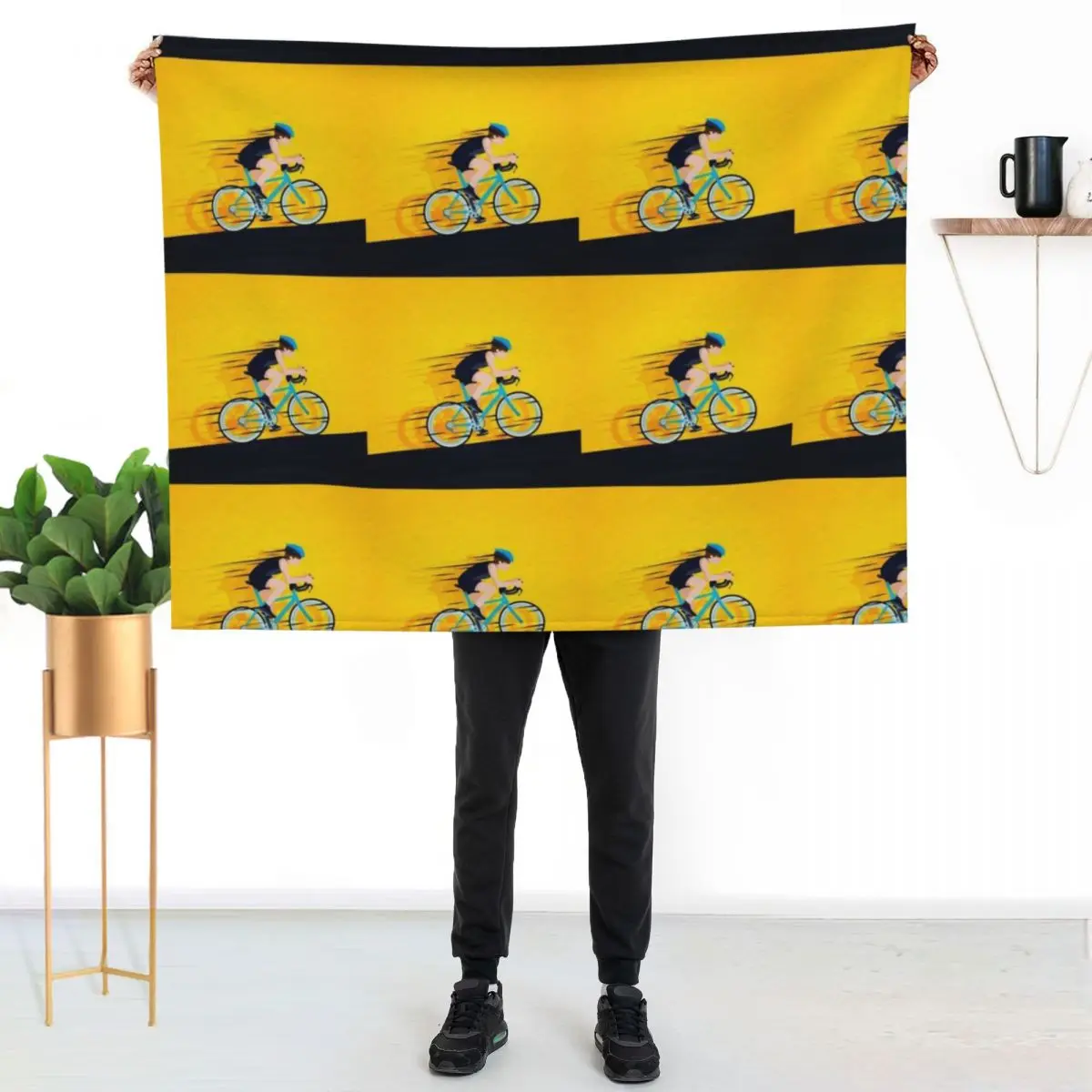 Cycling Throw Blanket decorative wednesday Bed covers Flannel Fabric Vintage Decorative Sofa Blankets