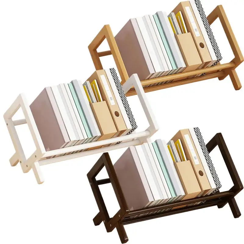 Simple Desktop Bookshelf M-agazine Rack Office Documents Books Storage Shelf Student Economy Stand Utility Organizer Shelves