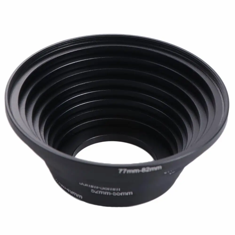 9pcs Filter Ring Adapter Set Step Up Rings 37-82mm UV ND CPL Camera Ring Adapter High Strength Aluminum Alloy