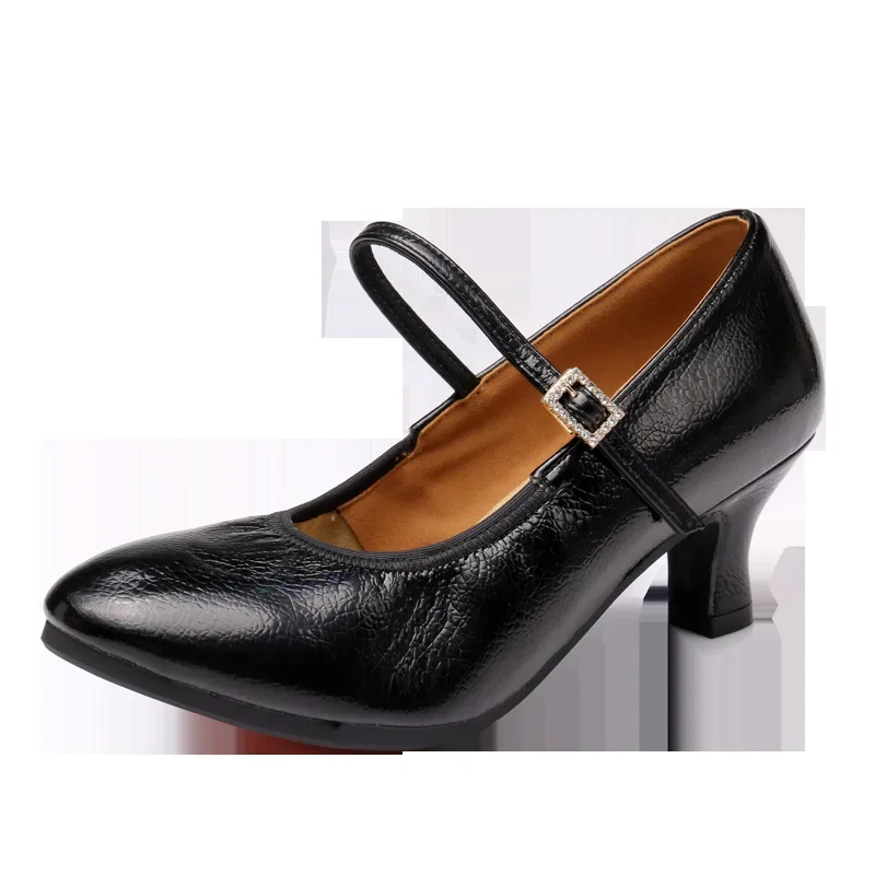 Moderne Tanzschuhe für Damen und Mädchen, Tanzschuh mit hohen Absätzen, Ballsaal, Wildleder, Gummisohle, lateinamerikanische Tanzschuhe für Damen, 5 cm/3 cm Absatz