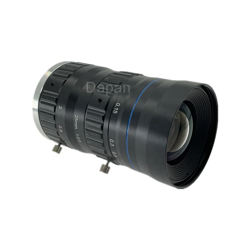 Low Distortion 10MP 4/3 Inch High Resolution 25mm C Mount Lens FA Machine Vision F2.0 Manual Iris Industrial Camera Lens
