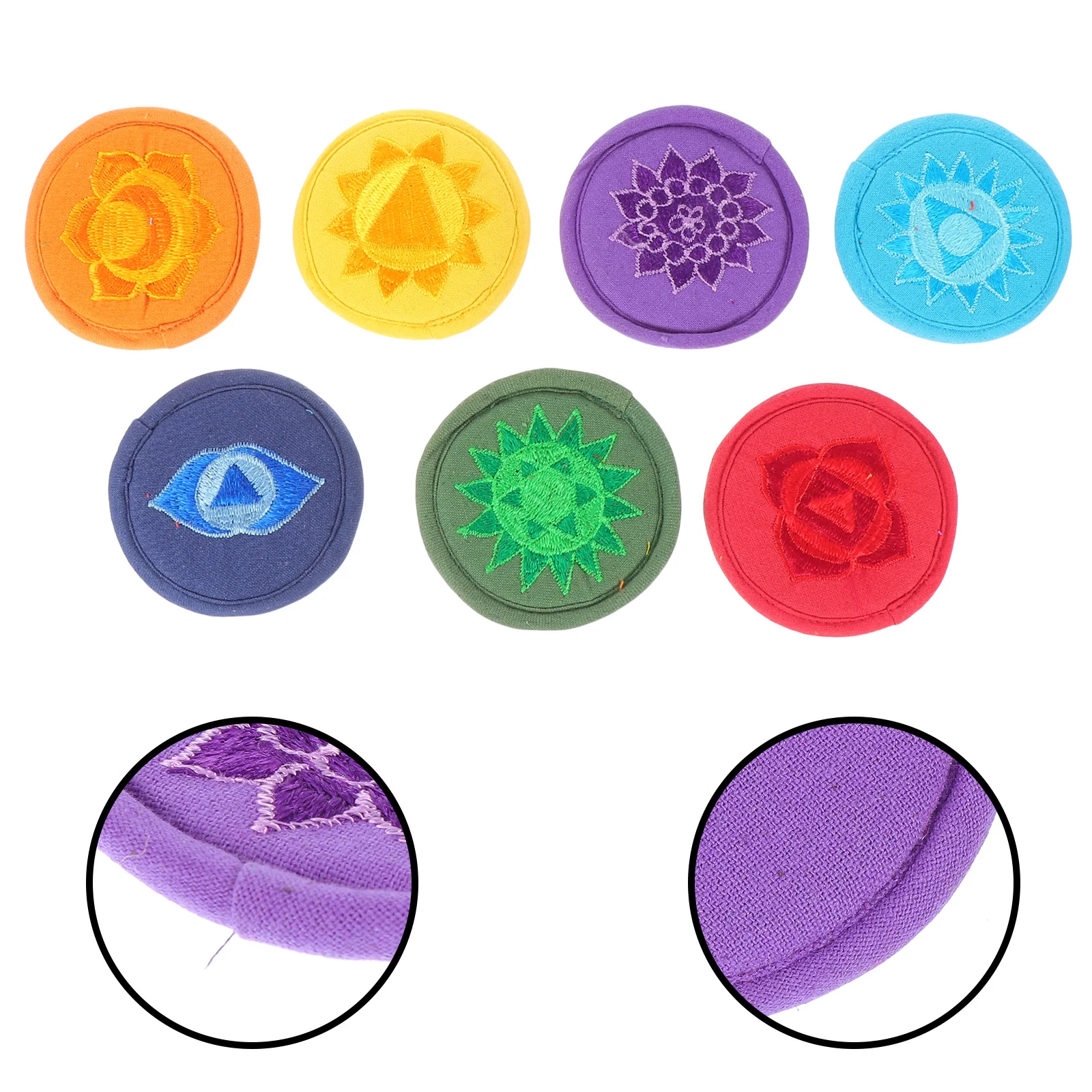 

7 Pcs Prayer Bowl Buddha Sound Cushion Heart Singing Coaster Pillow Cloth
