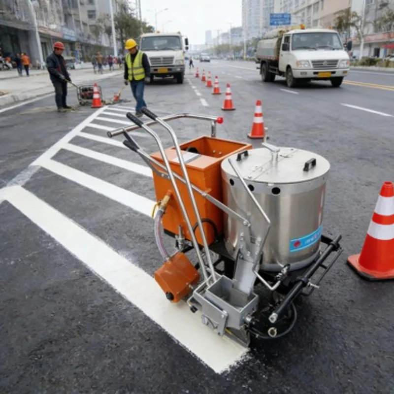 

Hand Pushed Road Line Marking Machine with Laser Guide for Precision Work