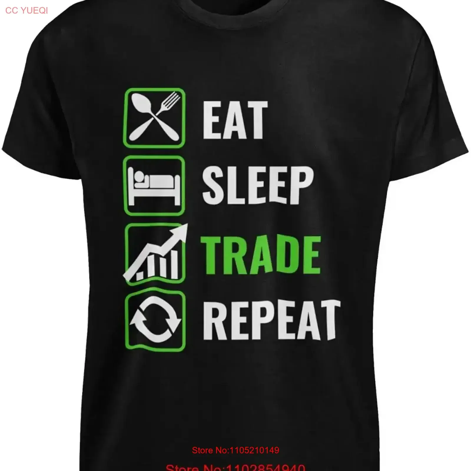 Eat Sleep Trade Repeat T SHIRT Lucky Trading Stock Exchange Trader BEST GIFT TEE vintage Washed streetwear designer clothes