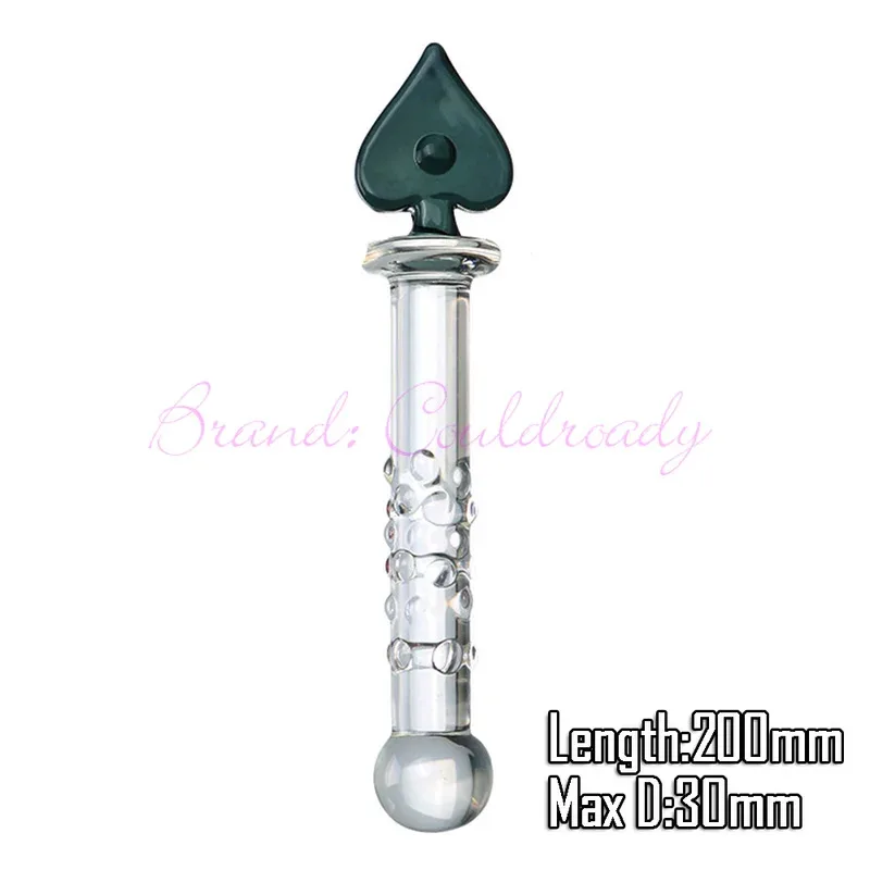 両端クリスタルパープルパイレックスガラスディルド人工ペニス顆粒とスパイラルGスポットシミュレーター大人のおもちゃ女性用