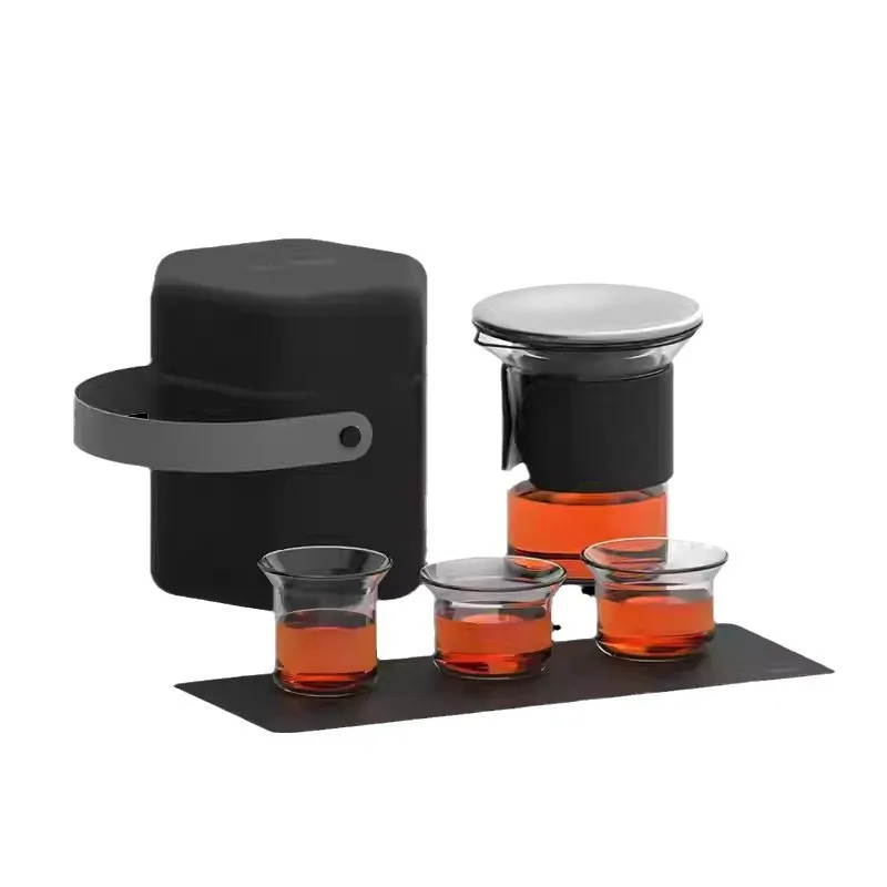 

New original travel tea set set, portable express cup, one pot, two cups of outdoor kung fu teacups