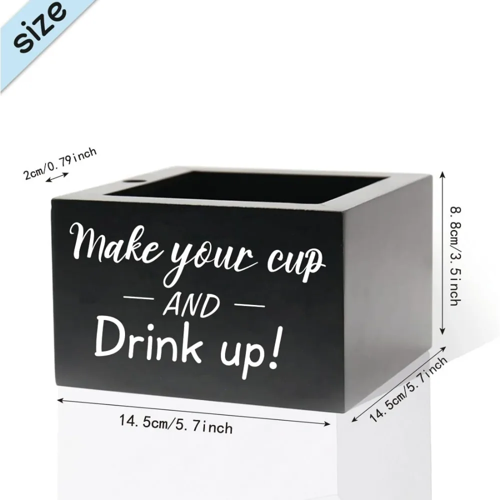 Cup Holder with Marker Slot Mark Your Cup and Drink Up Cups Dispenser Wood Cup Organizer Plastic Cups Caddy making kit