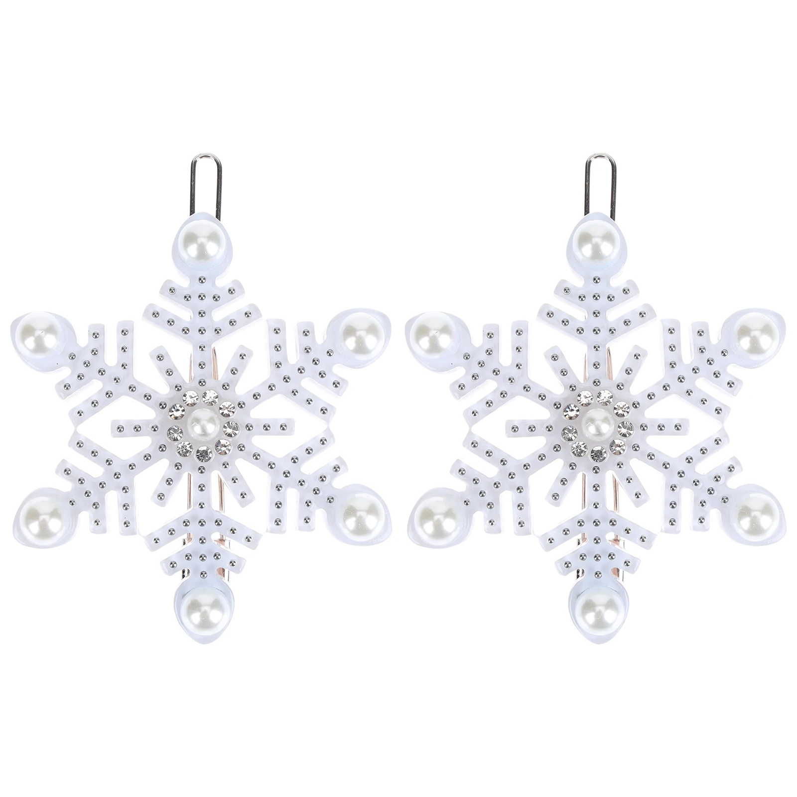 

Hair Clips Snow Flakes Barrettes for Women Bride Decorations Girls Accessories