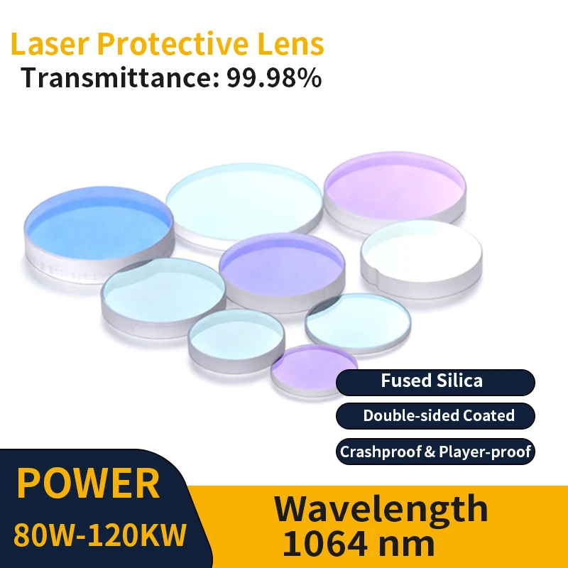 

Laser protective lens 37*7 (20KW) - Best-selling model, S1 material, double-sided coating, high light transmittance.