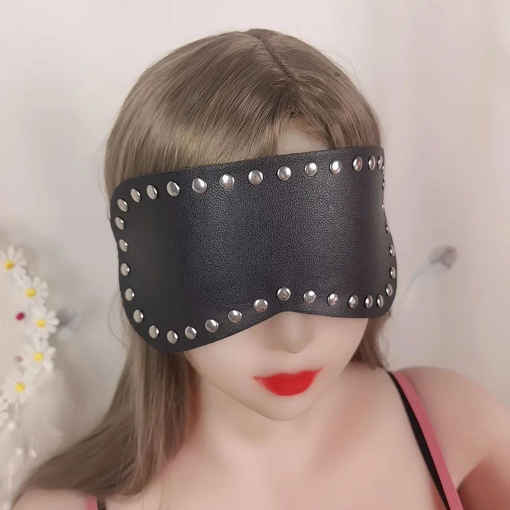 Women PU Leather Goth Cosplay Eye Mask Masquerade Party Festival Halloween Costume Fun Prop