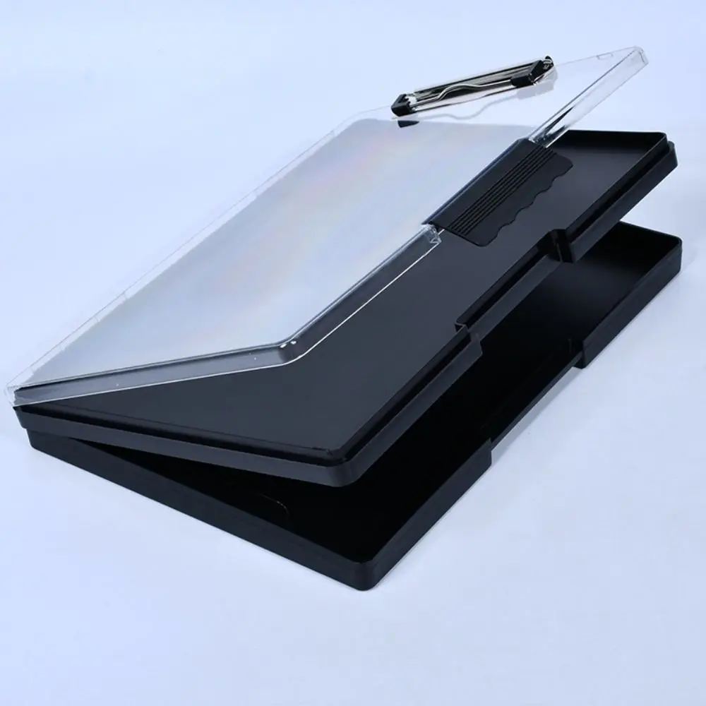 Portable Side Opening Storage Clipboard High Capacity Foldable Writing Board Plastic 34x24cm Clipboard Organizer School Supplies