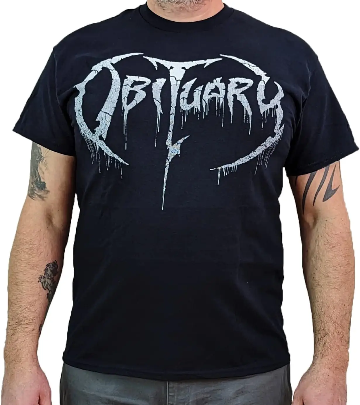 

Мужская футболка Obituary (Distressed Logo) черная