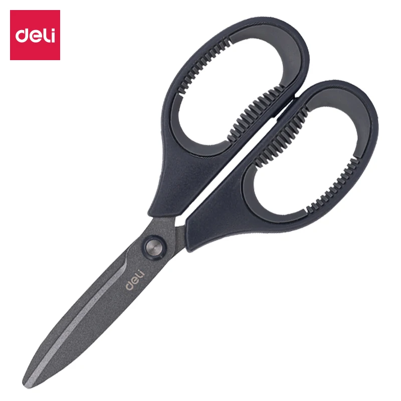 tesoura-deli-com-revestimento-de-teflon-lamina-grossa-tesoura-grande-para-cozinha-domestica-ideal-para-estudantes-faca-para-cortar-papelao