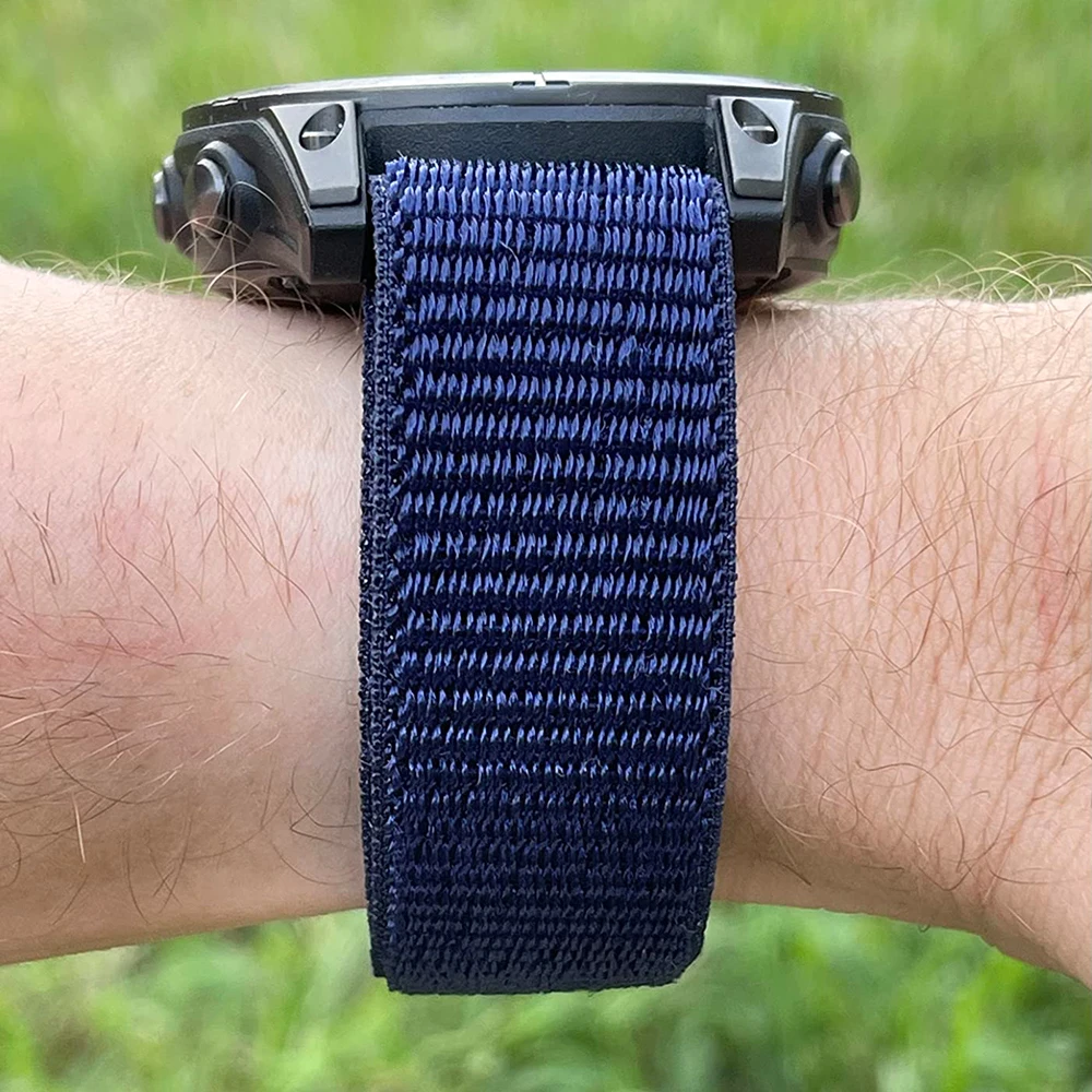 Nylon Quick Fit Watch Band for Garmin Tactix 8 Delta/Fenix 8 7X/Epix Pro/G1/Forerunner 965/Enduro 3 Hook Loop Woven Sports Strap