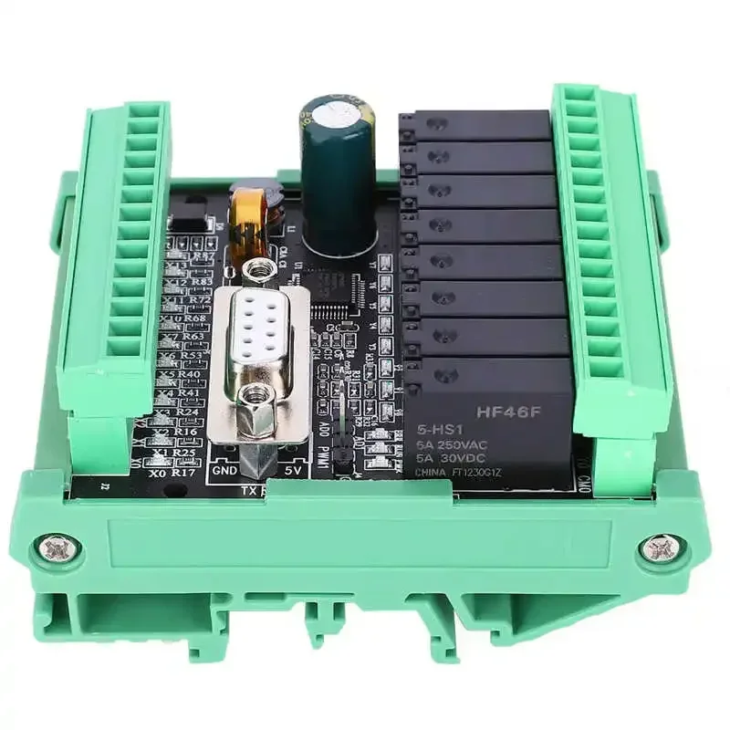 FX2N-20MR-232 5A DC24V لوحة PLC الطاقة مع وحدة إخراج مرحل شل 12 في 8 خارج مدخل تناظري عالي السرعة 2AD 0-10 فولت