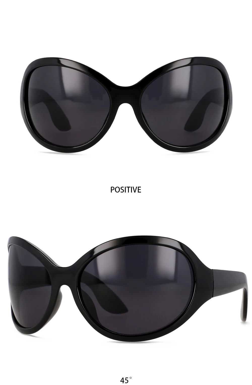 55806 Übergroße Luxus-Herren-Sonnenbrille, die Sonnenbrille für Männer und Frauen fahren, Markendesigner, männlich, Vintage, schwarz, ovale Sonnenbrille – Detail 10