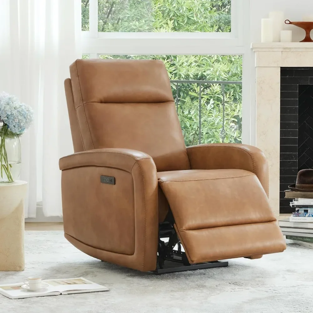 

Power Recliner Chair for Adults – Zero Wall Design with Power Headrest, Type-C Charger, Small Faux Leather Home Theater