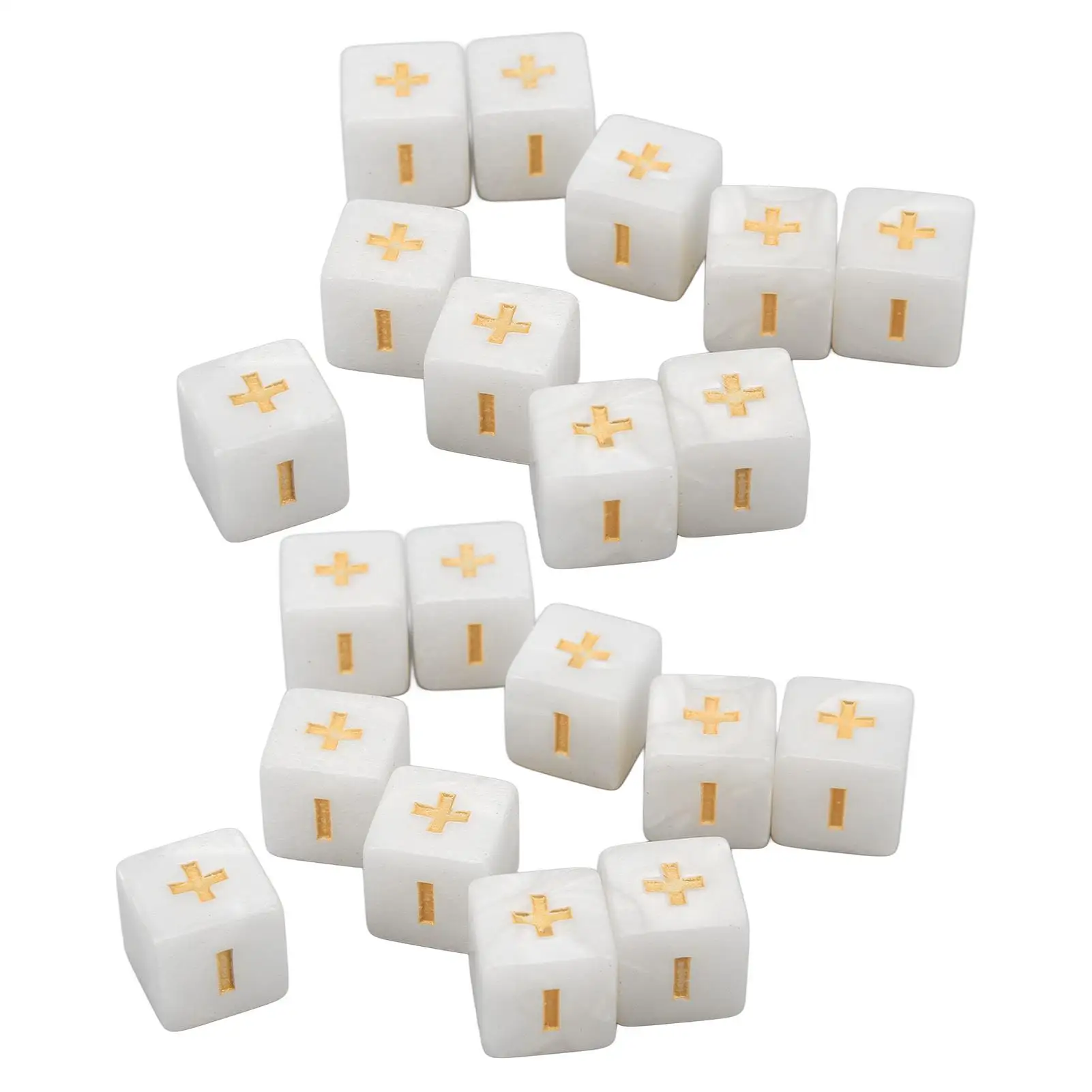 Plastic Math Dice Set for Kids - Engraved Educational Symbols for Learning Math Operations