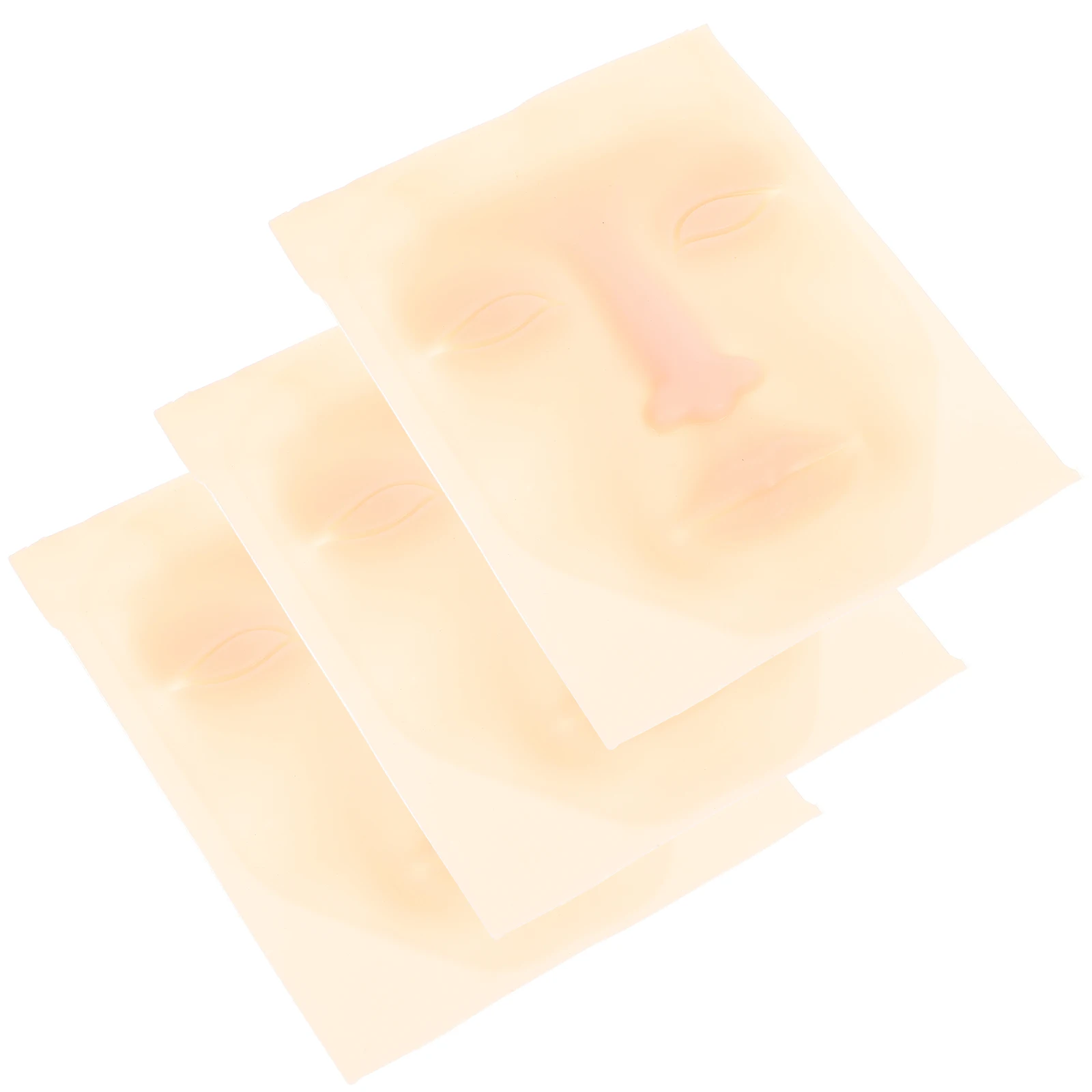 

3pcs 3D Silicone Tattoo Practice Skin Microblading Makeup Fake Faces Mannequin Kits Practice For Tattooing
