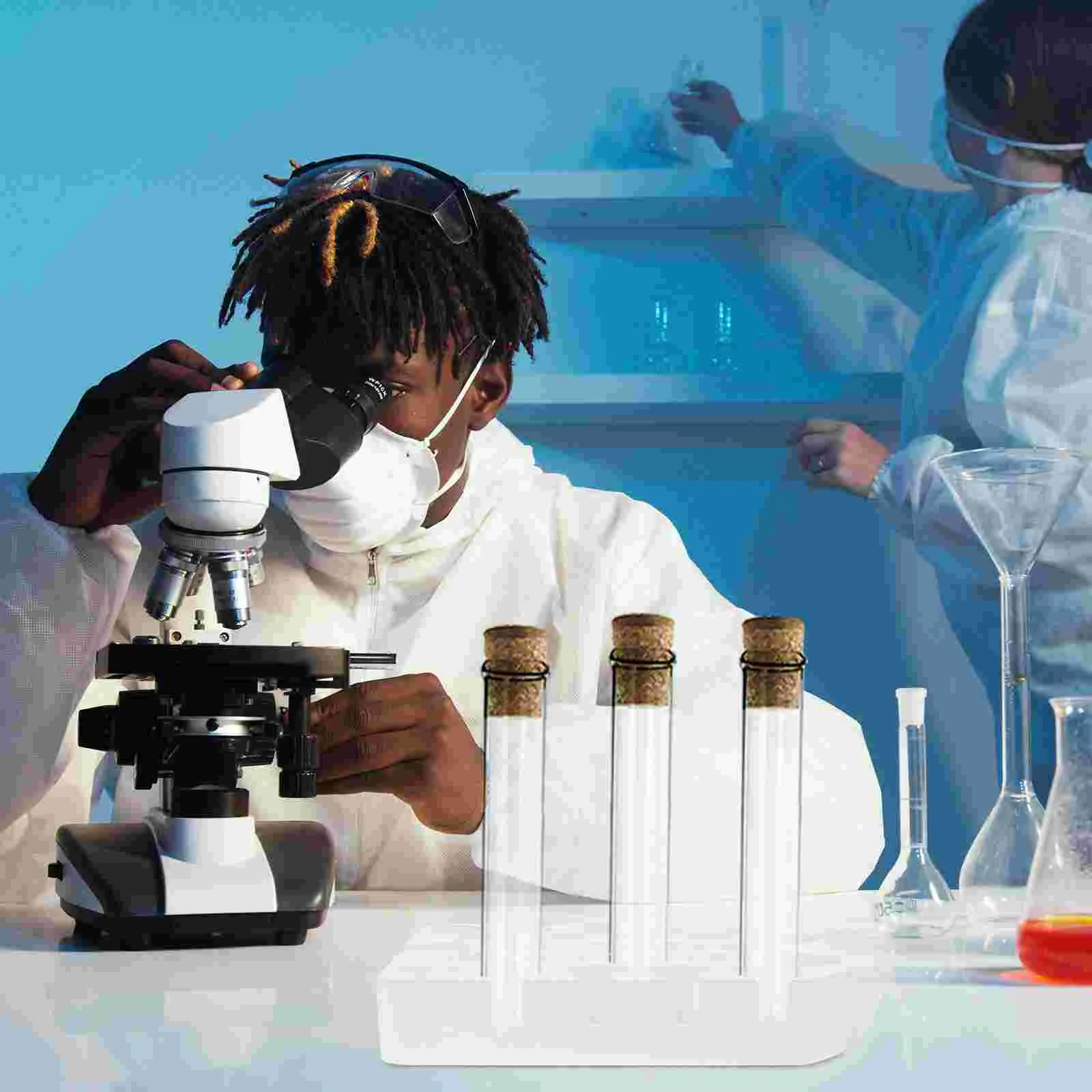 Tabung Reaksi Kotak Penyimpanan Centrifuge Pemegang Kawat untuk Rak Display Tali Busa Dudukan Sel Laboratorium