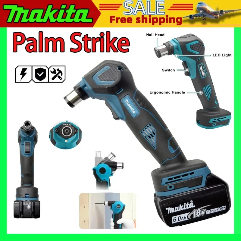

Makita Cordless Auto Hammer Palm Nailer Electric Nail Hammer 19000 RPM Rechargeable Handheld Power Tool For 18V Battery