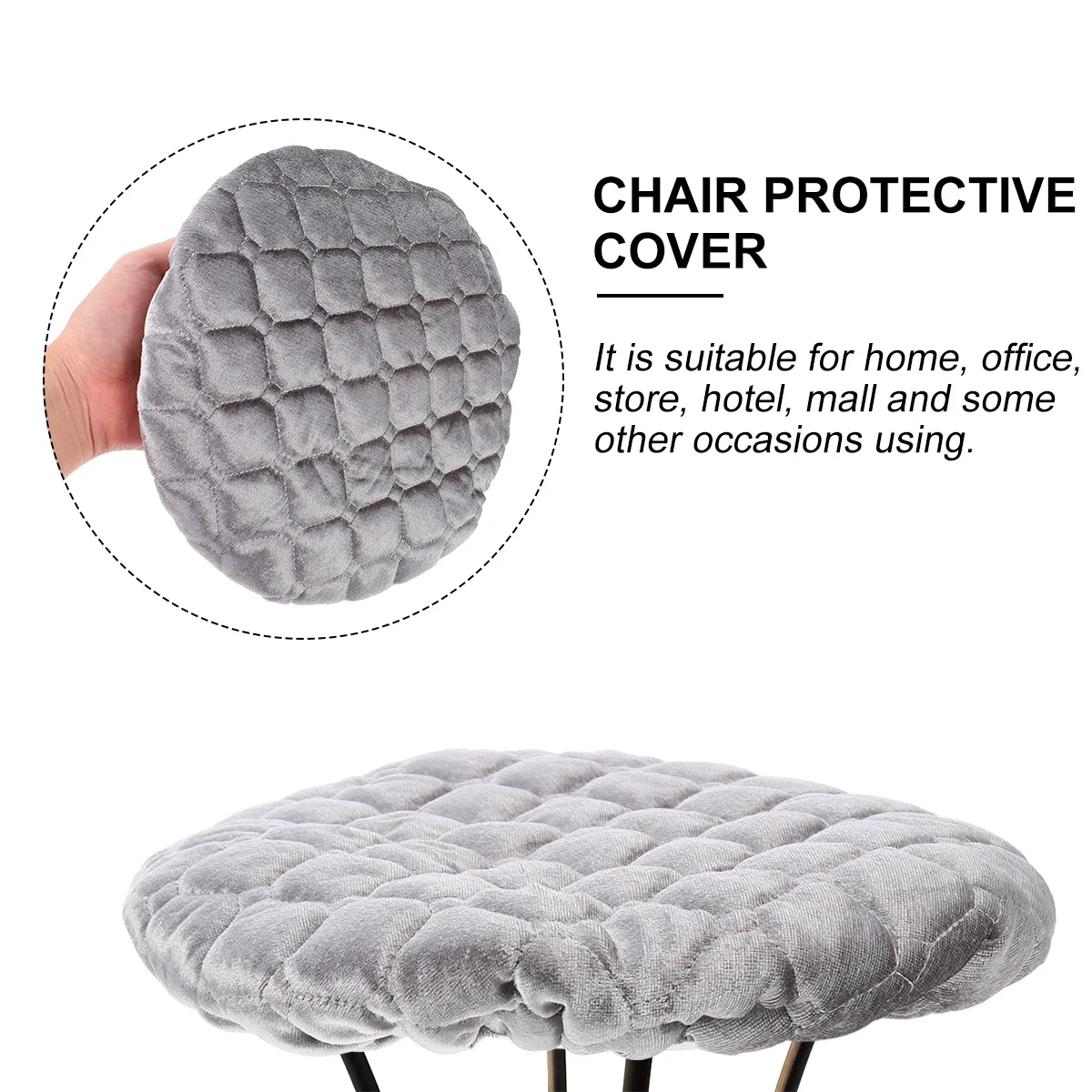 1 قطعة كرسي مرن قابل للغسل لحماية الأريكة غطاء البراز المقاوم للغبار غطاء وسادة الكرسي استخدام المنزل والمكتب والفندق