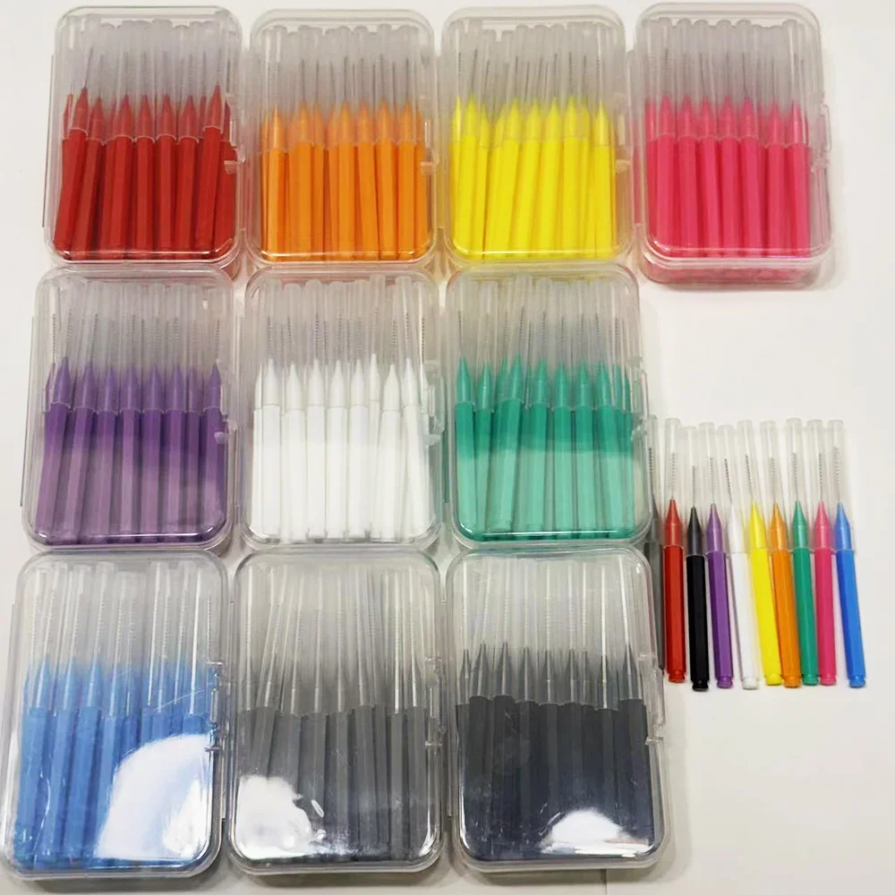 30pcs Interdental Brushes Dental Brush Between Teeth For Dental Orthodontic Clean Between Teeth Cleaning Tools Soft Brushes