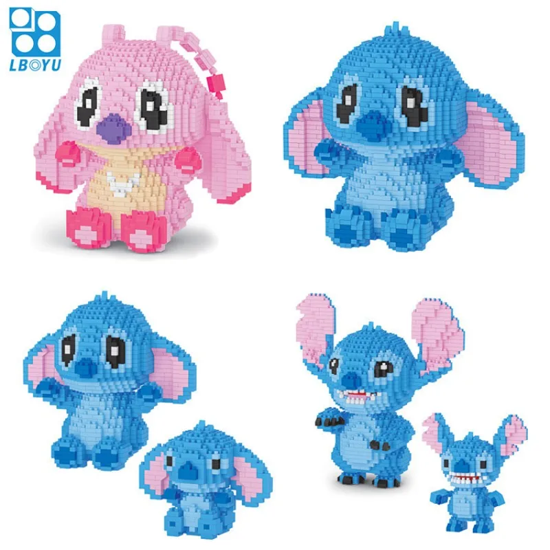 

Cartoon Stitch Series Building Block Puzzle Assembling Toys Children's Science and Education Creative Decoration Miniature Dolls