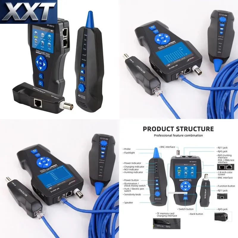 XXT Cat6 Utp Sftp Ethernet Cat6 Lift Travelling Network Cable 50 Meter Tester
