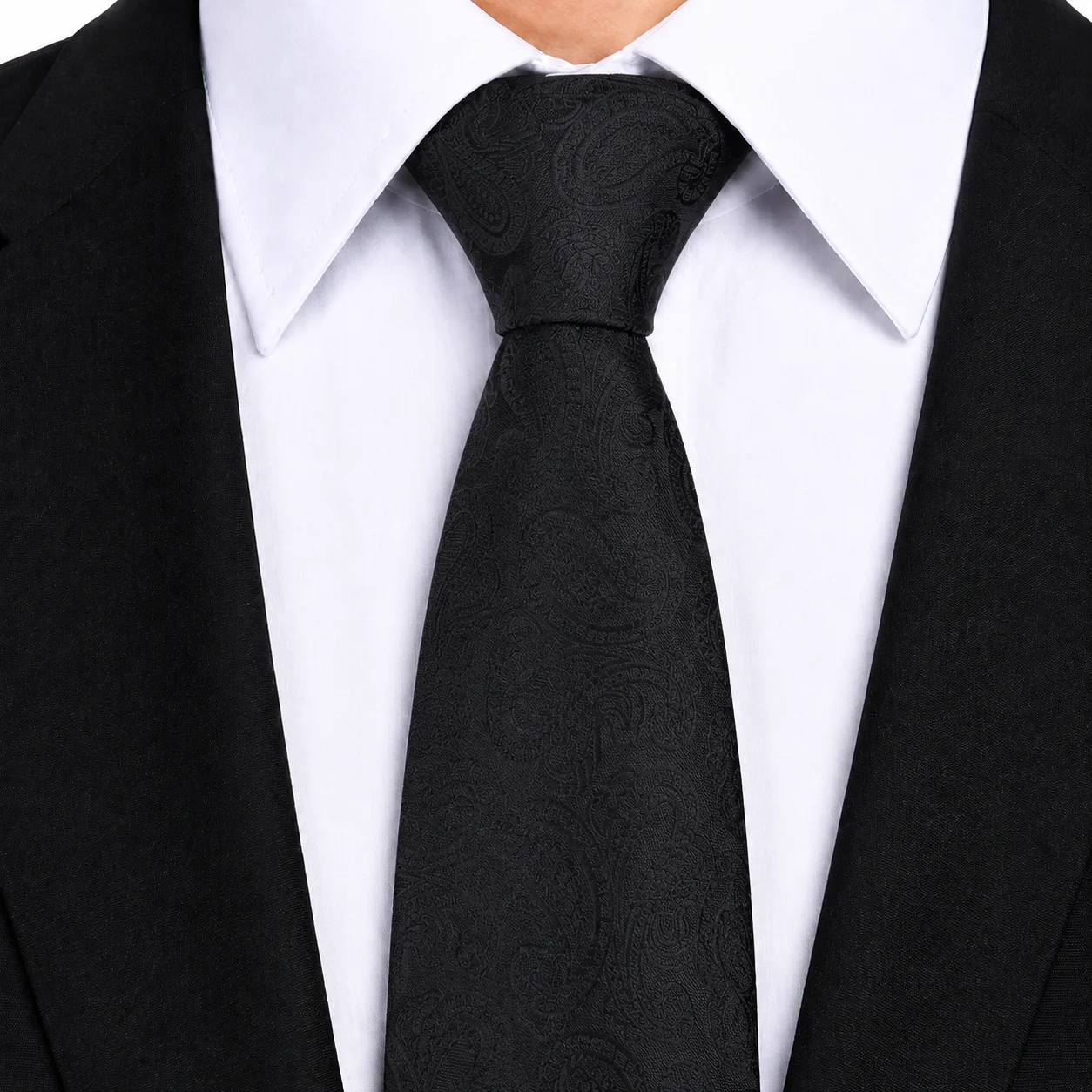 3Pcs Men's Hand-Tied Narrow Tie 7.5cm (2.95inch) Polyester Black Red Blue Paisley Pattern Cashew Flower Business Wedding Banquet Suit Accessories