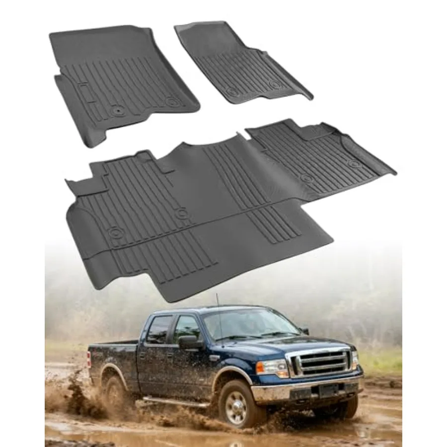 

Автомобильные коврики для F150 SuperCrew Cab 2004-2008 Lincoln Mark LT Crew Cab 2006-2008, всепогодный пол с полным покрытием на заказ