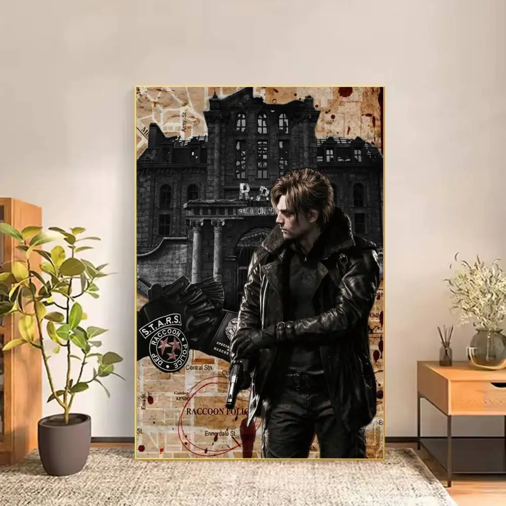 game Resident Evil Requiem Leon S Poster Versatile HD Waterproof Wall Art Self-Adhesive Decor for Any Space Ideal Gift