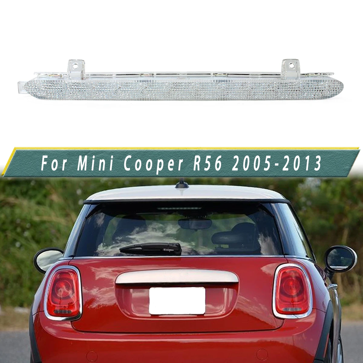 For Mini Cooper One R56 Additional Brake Lights R56N LCI R60 Hatch 2006-2013 Rear Third Stop Lamp Brake Light White Signal Lamp