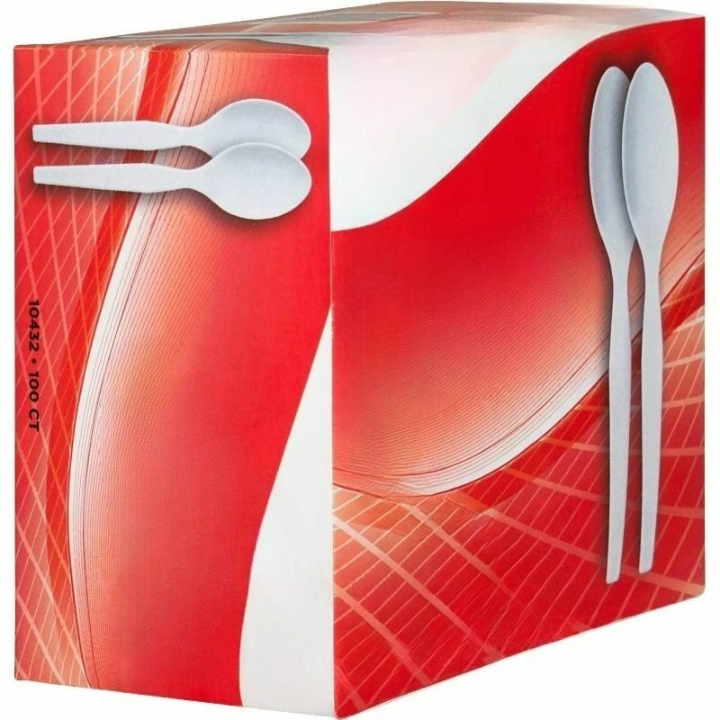 Heavyweight Disposable Spoons, 100 / Box, White